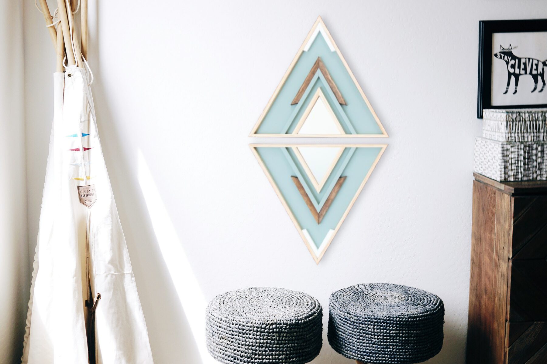 Geometric Jazz: Triangle Art with Mirror IV