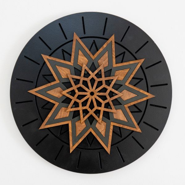 Geometric Floral Wood Art - C1